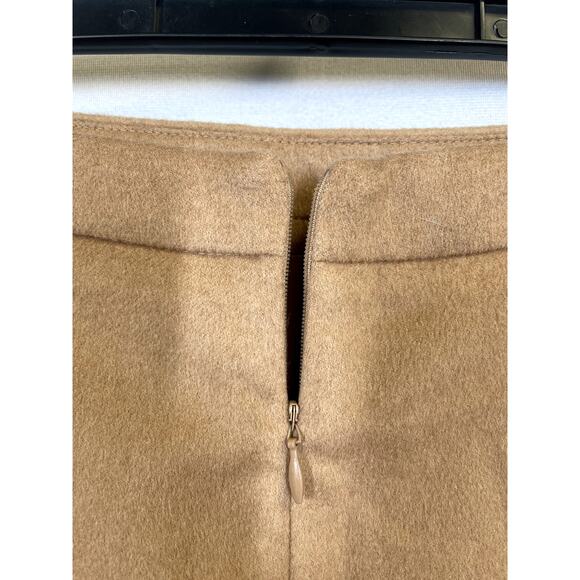 MAX MARA High Rise Wool Blend Pencil Skirt Camel Tan Made in Italy Size 6 - Picture 7 of 11